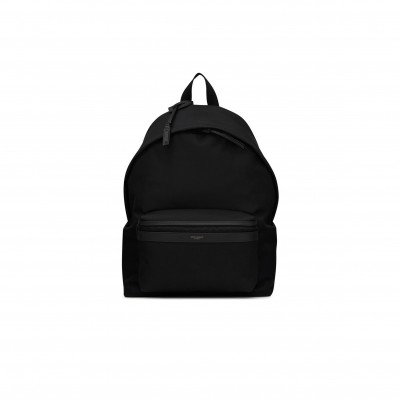 YSL CITY BACKPACK IN ECONYL®, SMOOTH LEATHER AND NYLON 534967FAAB41000 (31*41*22cm)